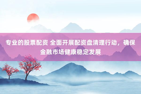 专业的股票配资 全面开展配资盘清理行动，确保金融市场健康稳定发展