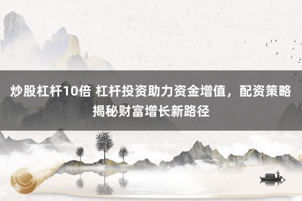 炒股杠杆10倍 杠杆投资助力资金增值，配资策略揭秘财富增长新路径